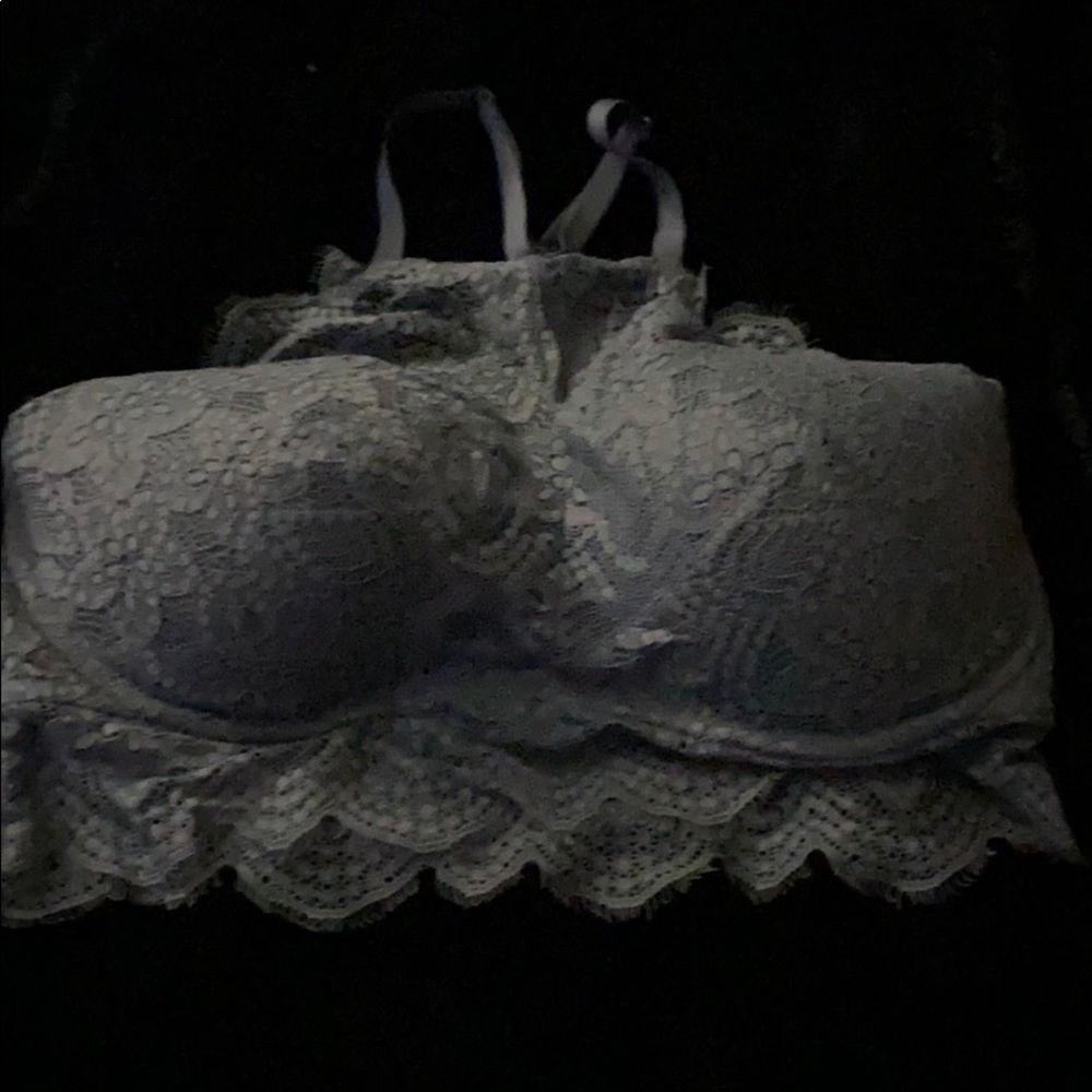 Victoria secret pink grey push up bra